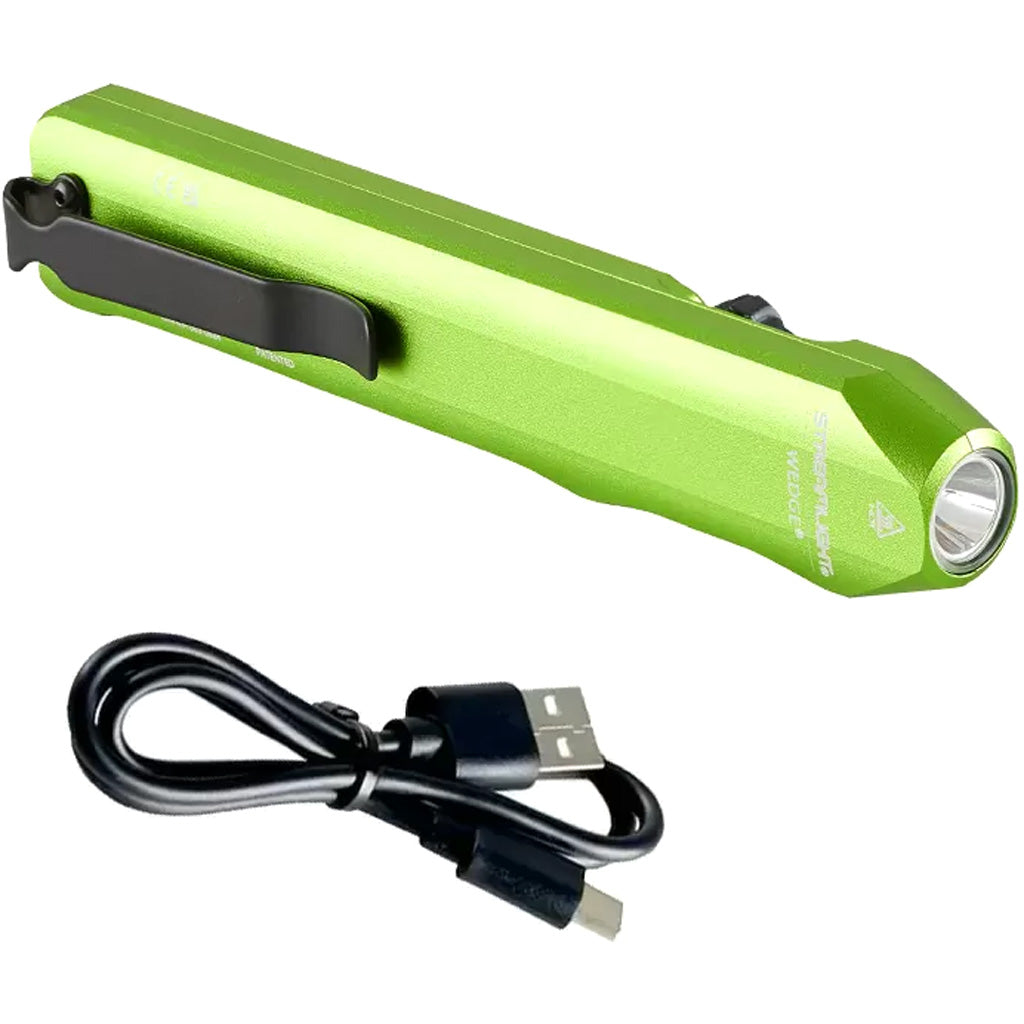 Streamlight WedgeXT 1000 Lumen Lime Green LED Flashlight with USB-C Rechargeable Battery