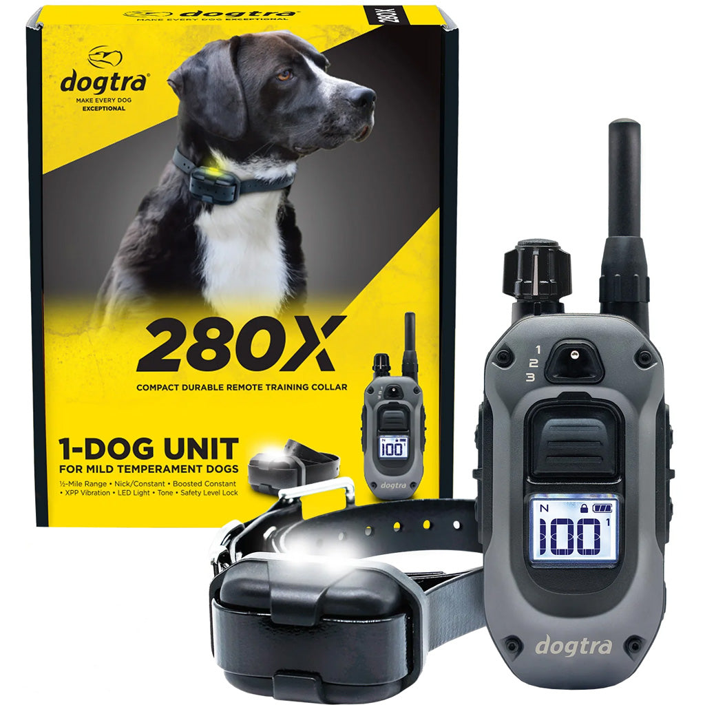 Dogtra 280X Remote Collar for 1 Dog * ? Mile Range, IPX9K Waterproof, Expandable to 3 Dogs