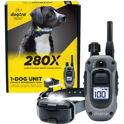 Dogtra 280X Remote Collar for 1 Dog * ? Mile Range, IPX9K Waterproof, Expandable to 3 Dogs