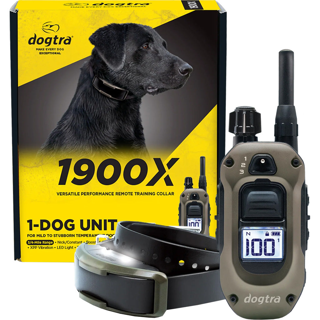 Dogtra 1900X Remote Collar for Dogs - 1 Dog Unit with 3/4-Mile Range and Waterproof Design