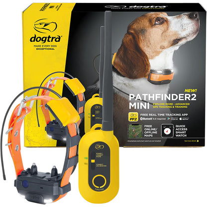 Dogtra Pathfinder2 Mini Wireless GPS Collar for Small Dogs with 4-Mile Range and Smartwatch Compatibility