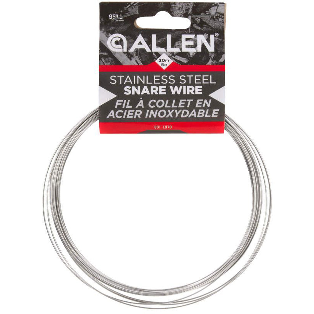 Allen Stainless Steel Snare Wire 20ft * Durable and Flexible for Traps and Repairs
