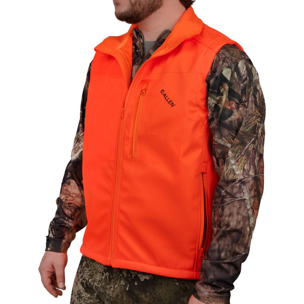 Allen Softshell Blaze Hunting Vest 2XL - High Visibility Water-Resistant Outdoor Vest