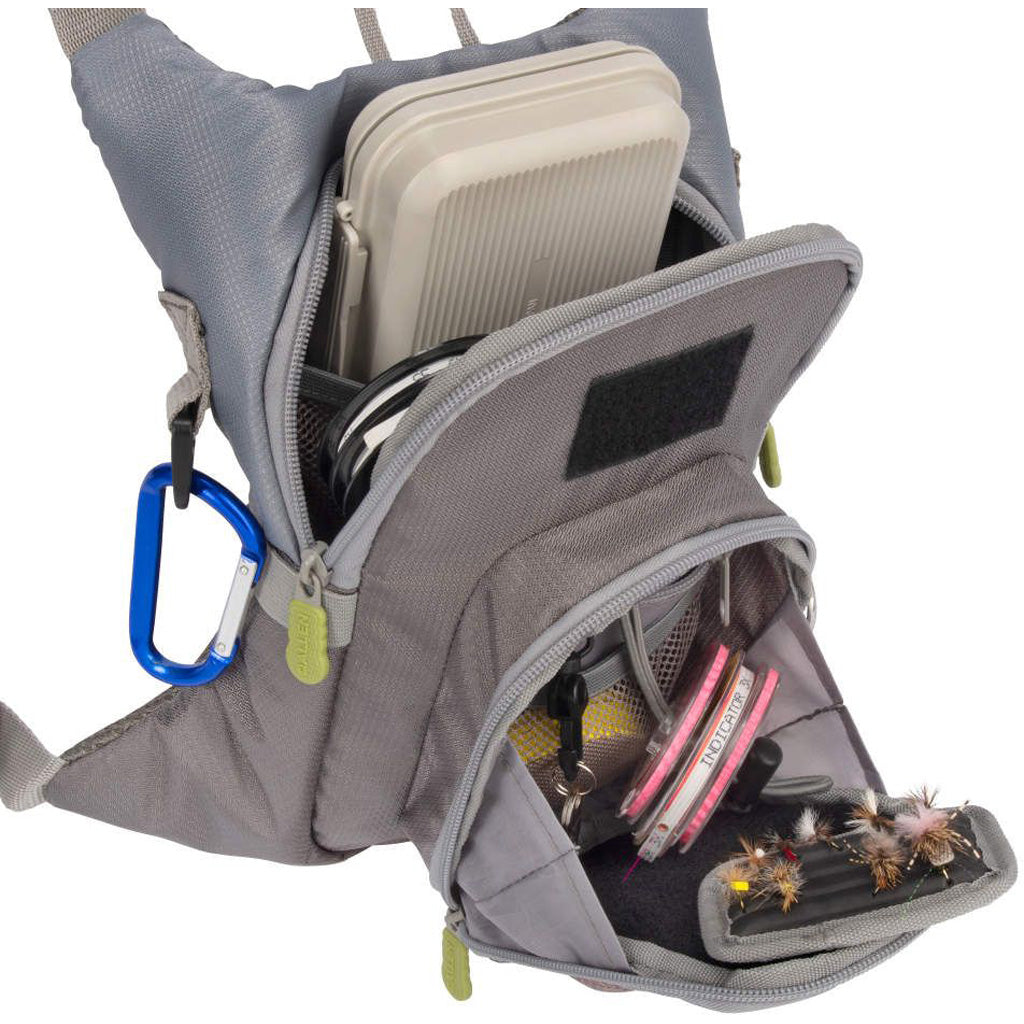 Allen Fall River Chest Pack Gray * Versatile Fishing Tackle Organizer with Adjustable Straps