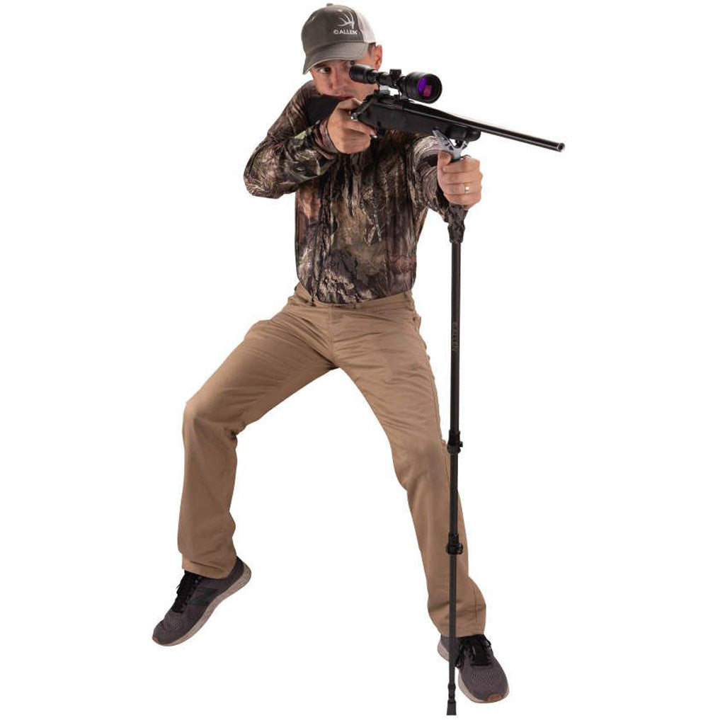 Allen Axial Carbon Atom Shooting Stick Monopod 61" * Lightweight Adjustable Rifle Support with Dura-Grip Rubber Rest