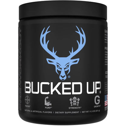 Bucked Up Pre-Workout Blue Raz - 30 Serving Tub by Bucked Up