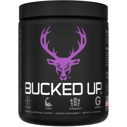 Bucked Up Pre-Workout Grape Gainz - 30 Serving Tub