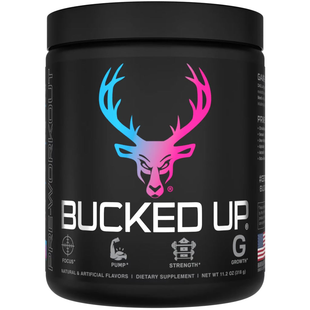Bucked Up Pre-Workout Miami - 30 Serving Tub with 200mg Caffeine for Focus &amp; Strength