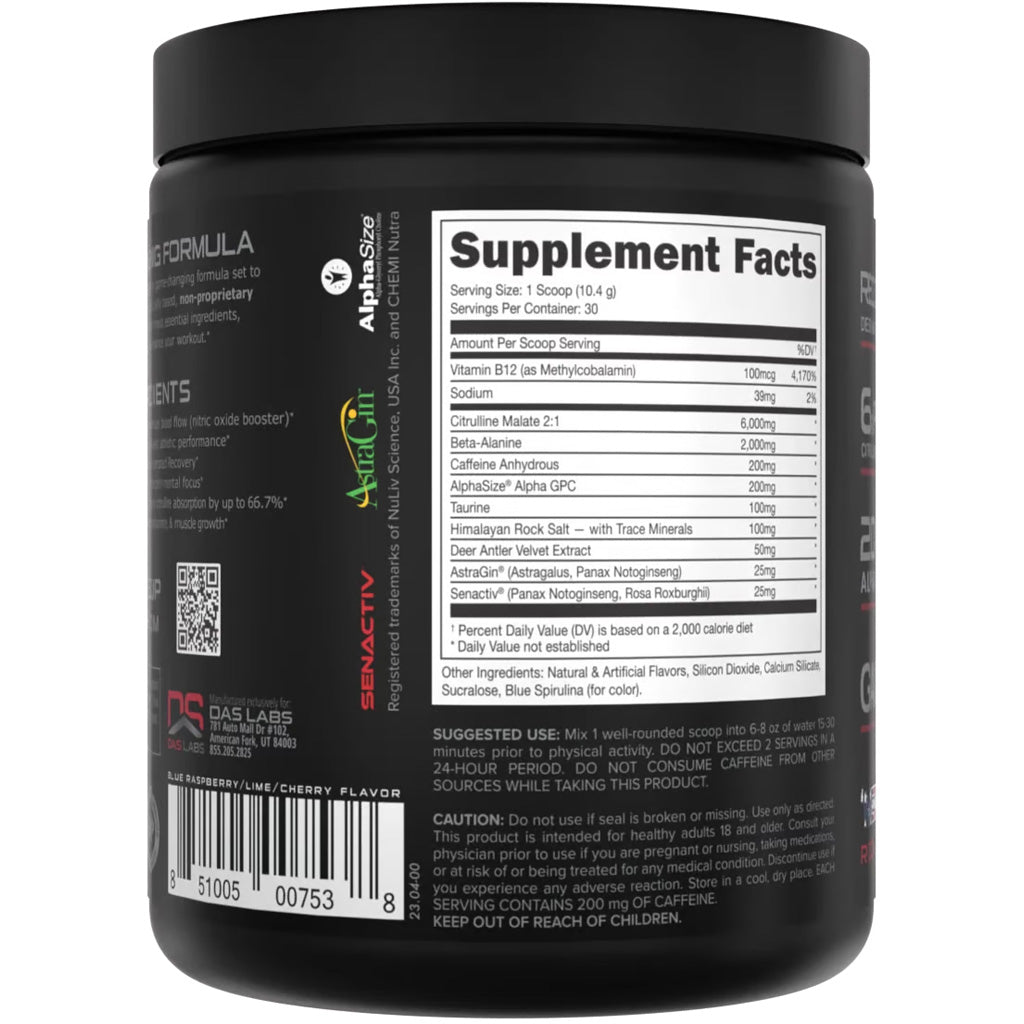Bucked Up Pre-Workout Rocket Pop - 30 Serving Tub