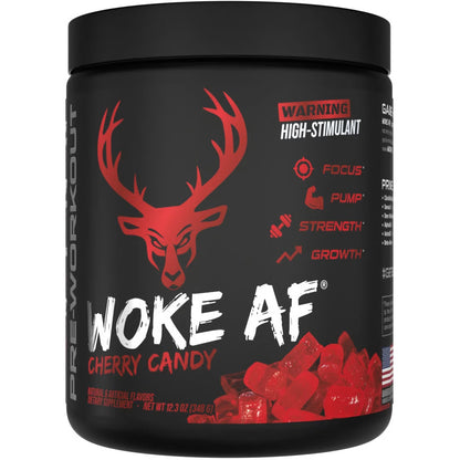 Bucked Up Woke AF Cherry Hard Candy Pre-Workout Supplement - 30 Servings