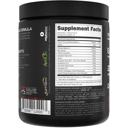 Bucked Up Woke AF Cherry Hard Candy Pre-Workout Supplement - 30 Servings