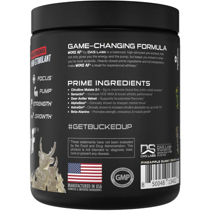 Bucked Up Woke AF Pre-Workout White Gummy Deer * 30 Servings for Enhanced Energy and Focus