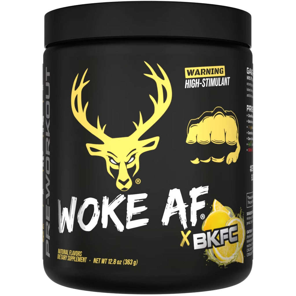 Bucked Up Woke AF Pre-Workout BKFC * 30 Serving Tub with Natural Ingredients and High Stimulant Boost