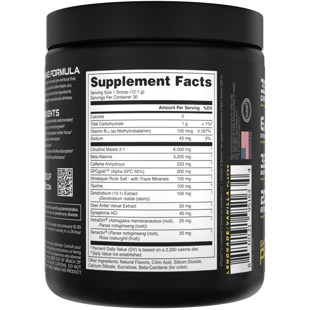 Bucked Up Woke AF Pre-Workout BKFC * 30 Serving Tub with Natural Ingredients and High Stimulant Boost