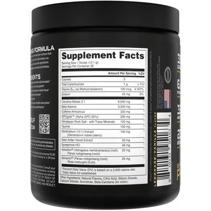 Bucked Up Woke AF Pre-Workout BKFC * 30 Serving Tub with Natural Ingredients and High Stimulant Boost