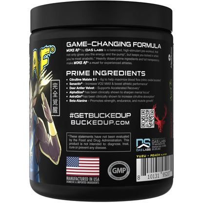 Bucked Up Woke AF Pre-Workout Anime Yuza/Peach - 30 Servings by Bucked Up