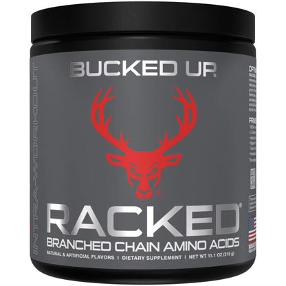 Bucked Up Racked BCAA Blood Raz - 30 Serving Tub for Muscle Recovery and Fat Burning