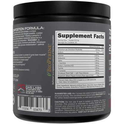 Bucked Up Racked BCAA Rocket Pop - 30 Servings for Muscle Recovery &amp; Fat Burn