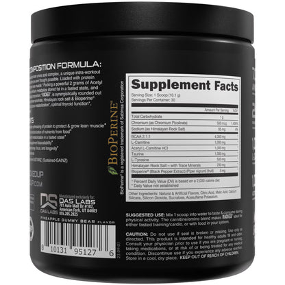 Bucked Up Racked BCAA White Gummy Deer - 30 Servings for Muscle Recovery and Fat Burn