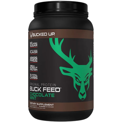 Bucked Up Buck Feed Protein Chocolate Mint 30-Serving Tub