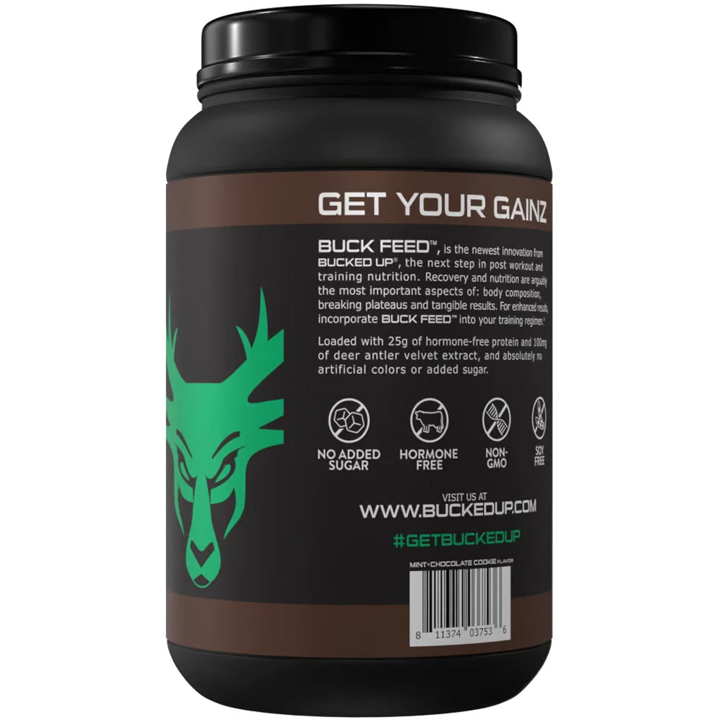 Bucked Up Buck Feed Protein Chocolate Mint 30-Serving Tub