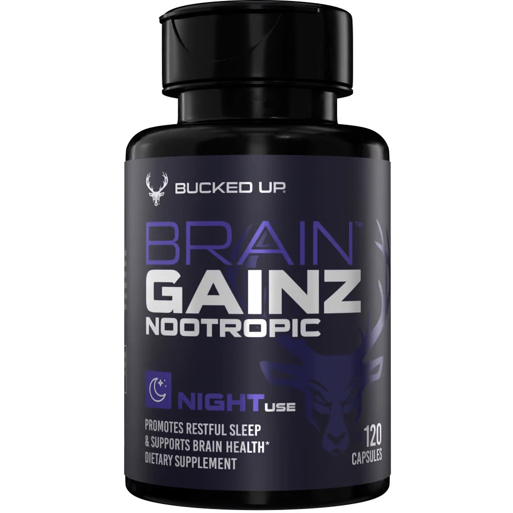 Bucked Up Brain Gainz Day &amp; Night Supplements * 240 Capsules for Cognitive Support and Daily Energy