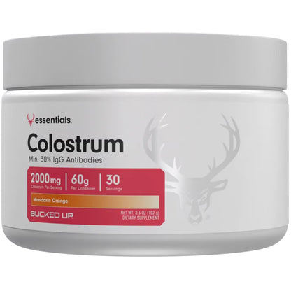 Bucked Up Colostrum Antibody Supplement Orange - 30 Serving Tub for Immune and Gut Support