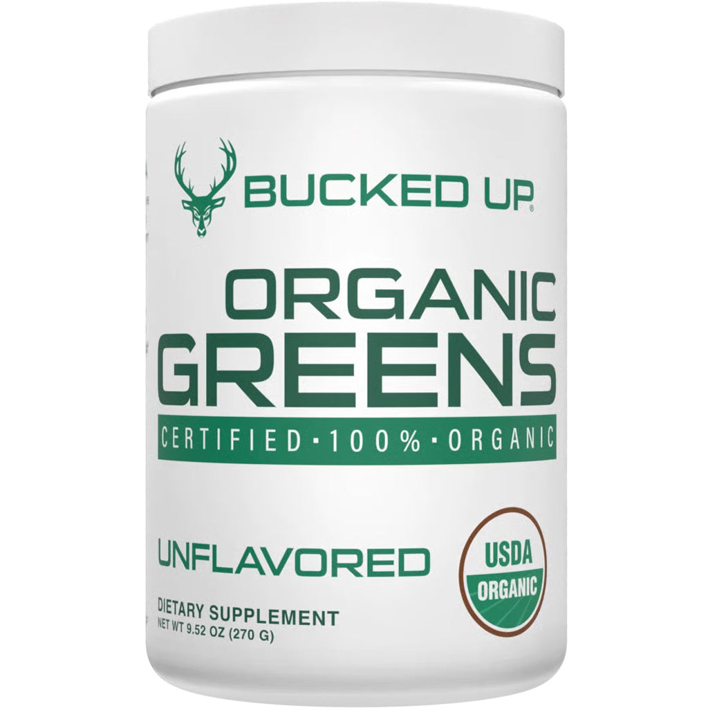 Bucked Up Organic Greens Unflavored - 30 Serving Tub for Daily Wellness and Digestive Health