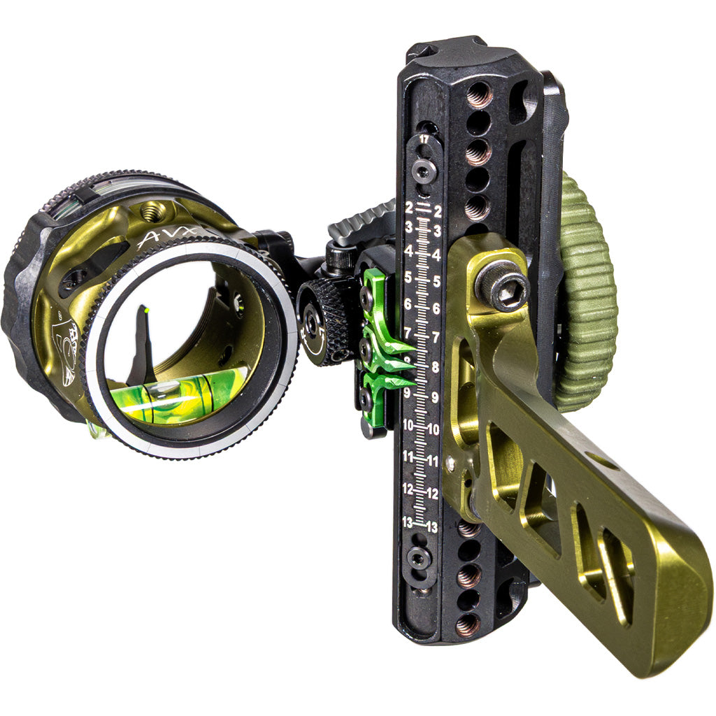 Axcel Driver Plus Slider Sight with AVX-31 Scope and Bridge-Lock Mounting - Green Fiber 1-Pin RH