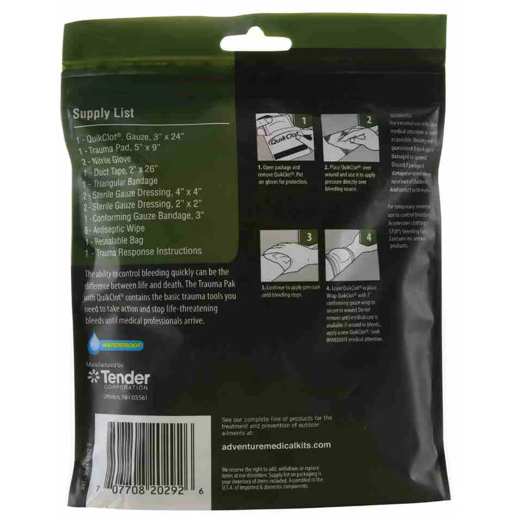 Adventure Medical Trauma Pak First Aid Kit with QuikClot for Emergency Preparedness