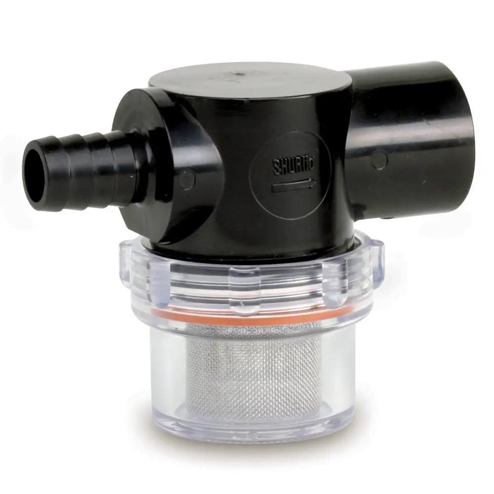 Shurflo by Pentair Twist-On Water Strainer - 1/2" Barb Inlet - Clear Bowl [255-323]
