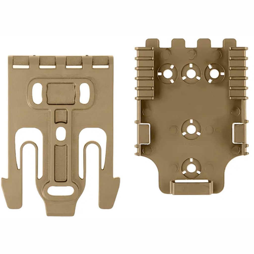 Safariland Quick2 Locking System Kit Fork &amp; Receiver Flat Dark Earth Brown
