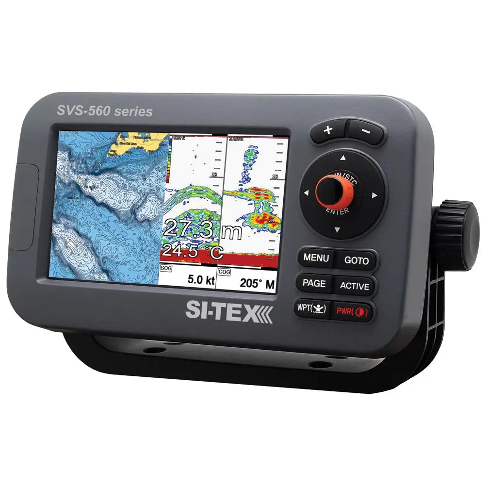 SI-TEX SVS-560CF-E Chartplotter - 5" Color Screen w/External GPS &amp; Navionics+ Flexible Coverage [SVS-560CF-E]