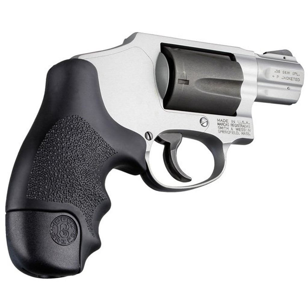 Hogue Overmolded Rubber Tamer Grip S&amp;W J Frame Revolvers Black