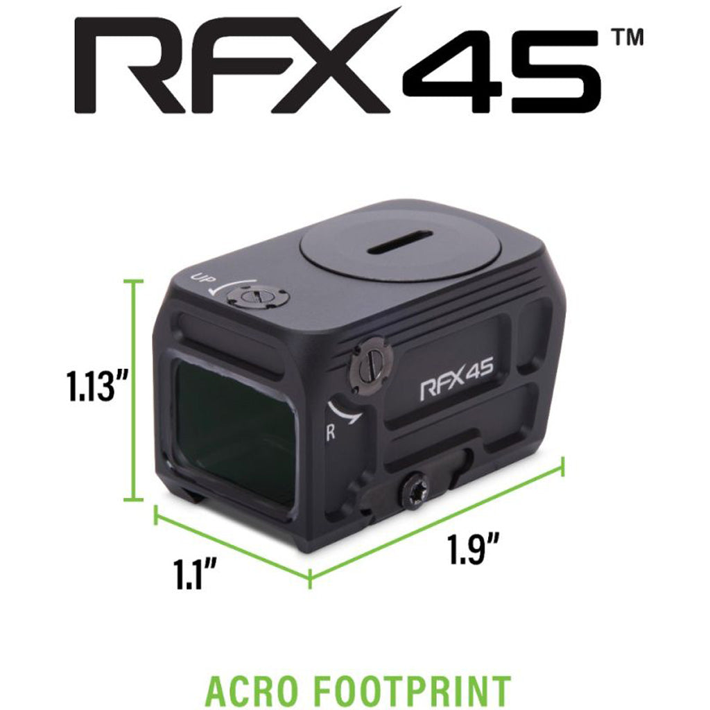 Viridian RFX45 Pro Reflex Sight Closed Emitter Green Dot Sight Black