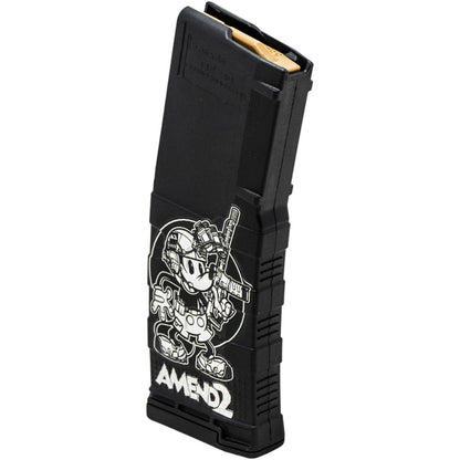 Amend2 AR-15 Mod 3 Magazine 5.56/223 Black Steamboat Willie 30 rd.