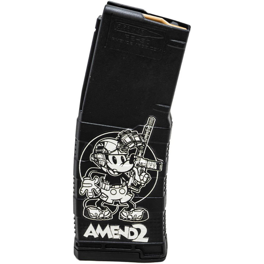 Amend2 AR-15 Mod 3 Magazine 5.56/223 Black Steamboat Willie 30 rd.