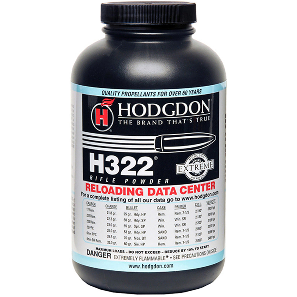 Hodgdon H322 Powder 1 lb. Extreme Rifle HAZMAT