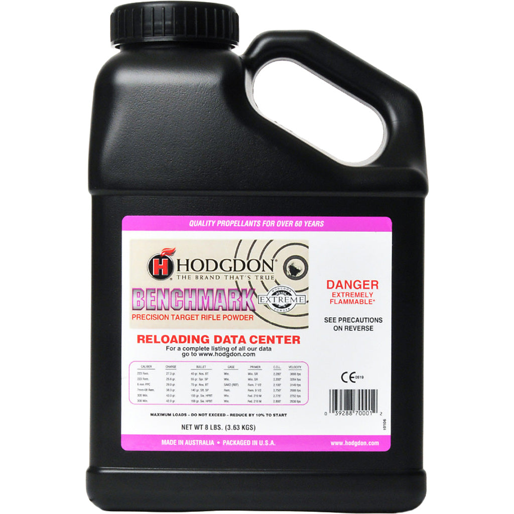 Hodgdon Benchmark Powder 8 lb. Extreme Rifle HAZMAT