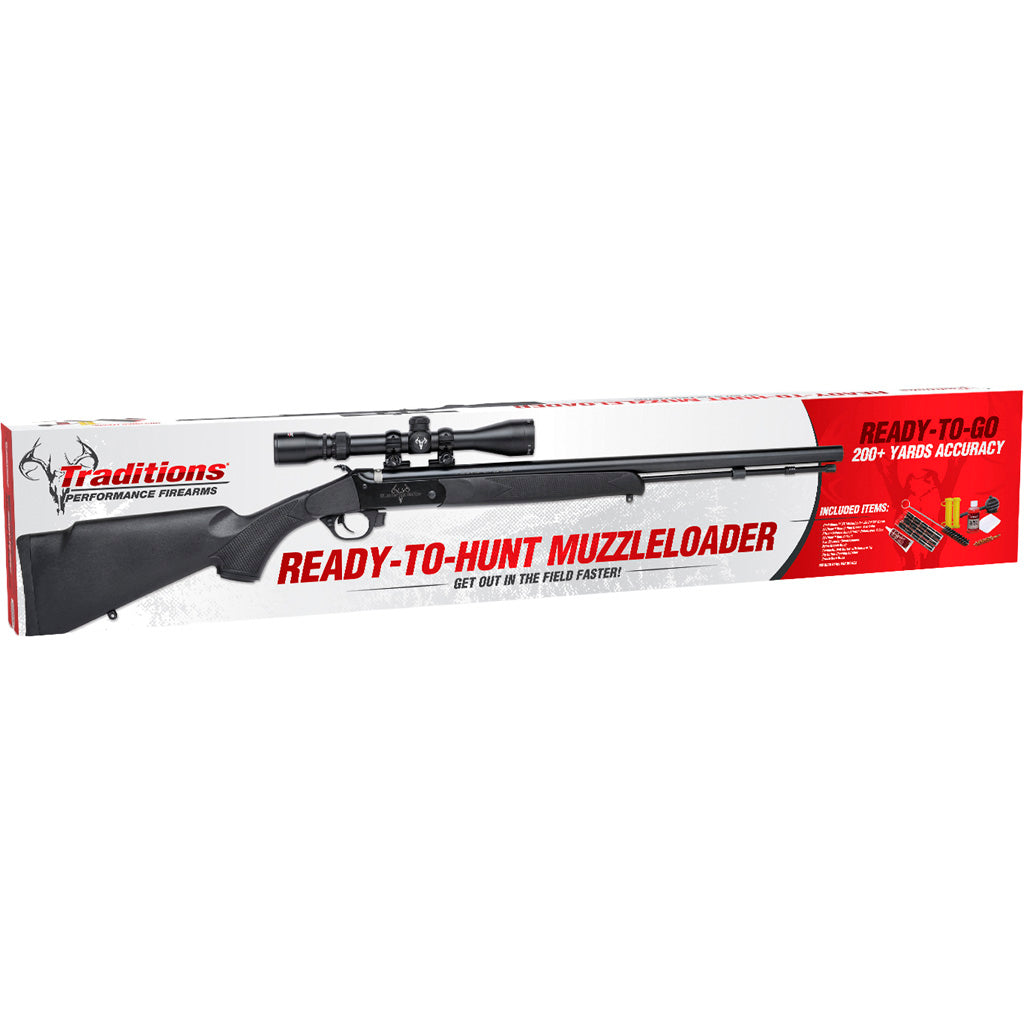 Traditions Buckstalker Redi-Pak .50 Cal 24 in. Blued/Syn Black w/Scope &amp; Boxed