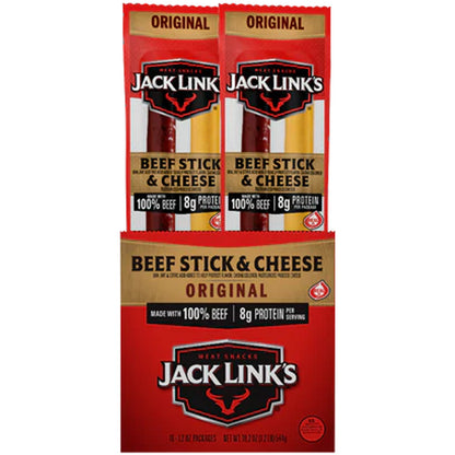 Jack Links Beef &amp; Cheese Sticks 192ct (16 per case/12 cases)
