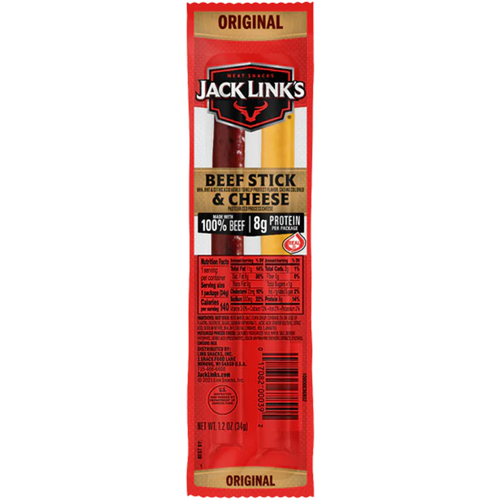 Jack Links Beef &amp; Cheese Sticks 192ct (16 per case/12 cases)