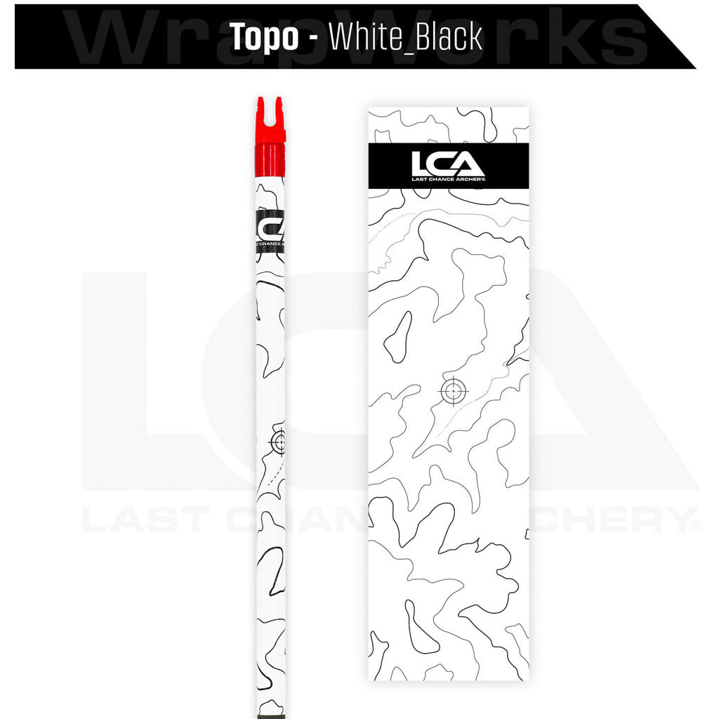 Last Chance WrapWorks Stock Topo   White/Black Precision Flex L-Series