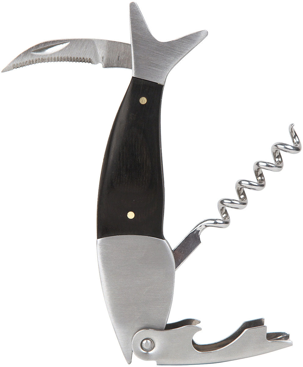Dark Wood Fish Corkscrew