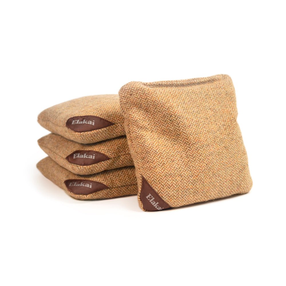 6-in Herringbone Cornhole Bags | Premium All-Weather Collection