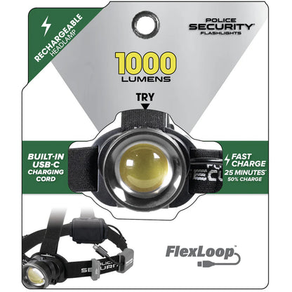Police Security FlexLoop 1000 Headlamp 1000 Lumens