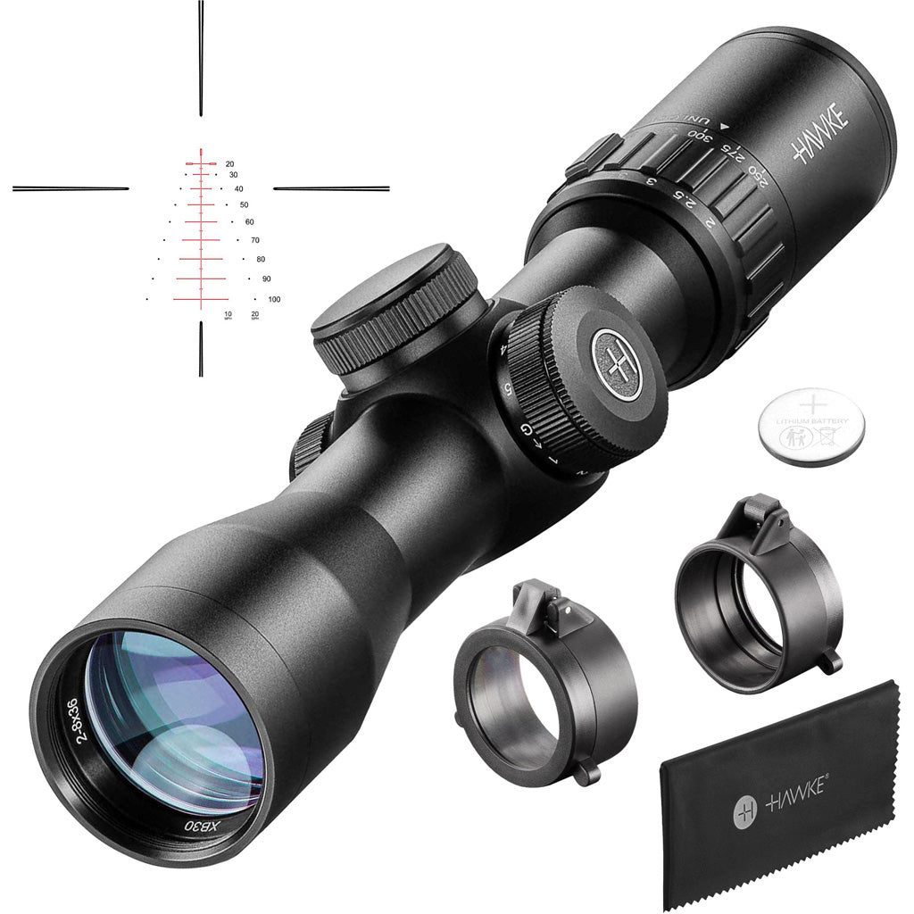 Hawke XB30 Zoom Crossbow Scope 2-8x36 30mm Tube IR FFP 425-465FPS