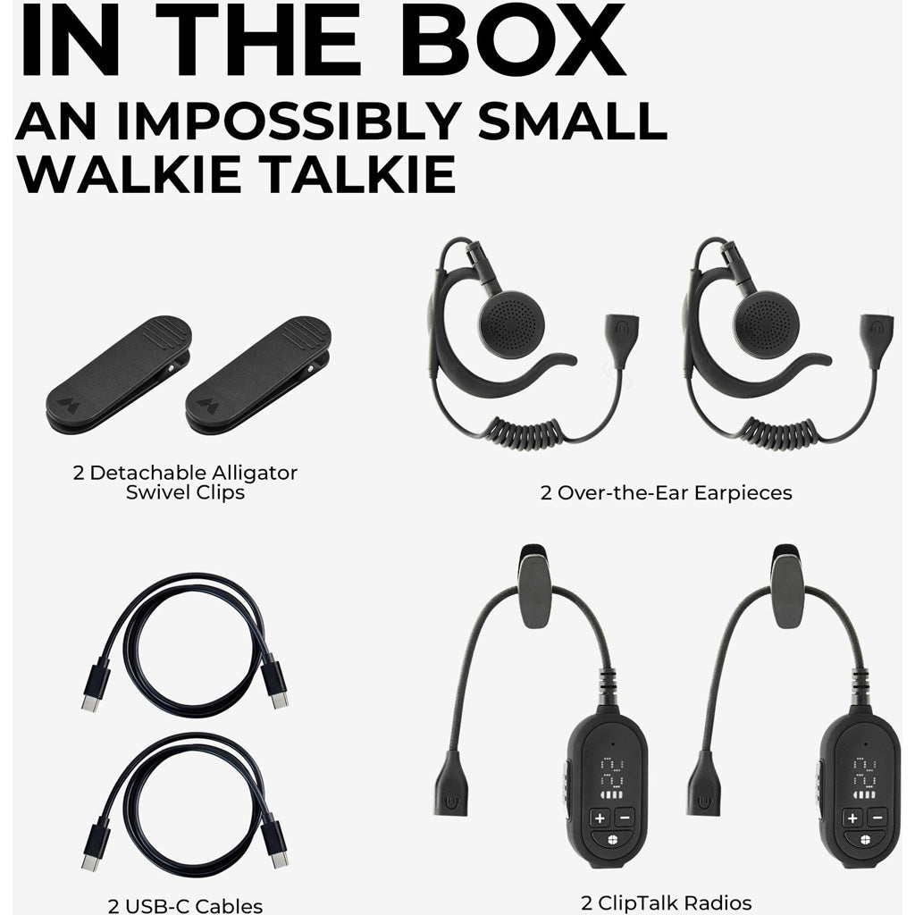 Midland ClipTalk FRS Radio 6pk w/CH02, CH03, USBC02, &amp; CPTG6