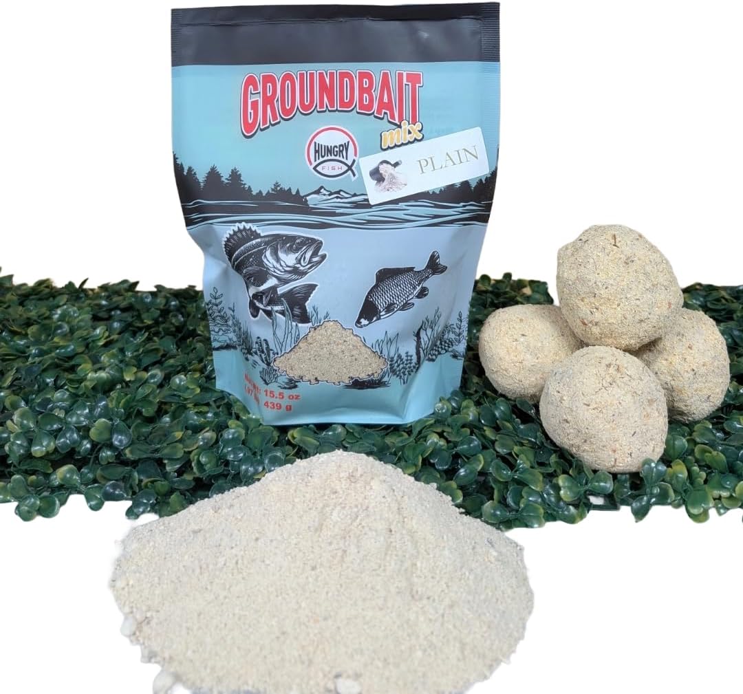 HungryFish GroundBait Mix - ( Plain ) 15.5oz