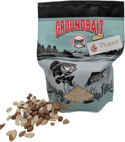 HungryFish GroundBait Mix - (Peanut) 15.5oz